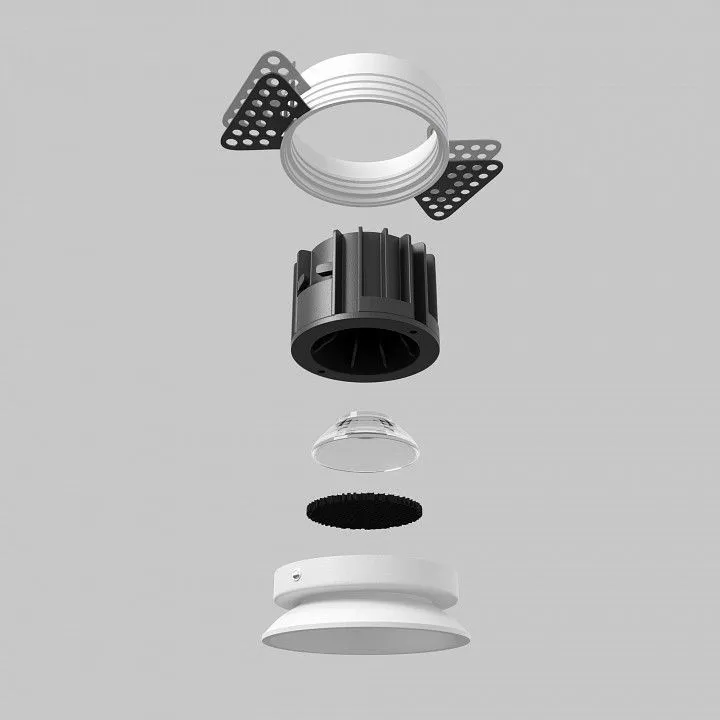 Встраиваемый светильник Maytoni Technical Раунд DL058-12W2.7K-TRS-W