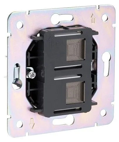 Розетка двойная Ethernet RJ-45 без рамки Kranz ROUND KR-78-0725-2