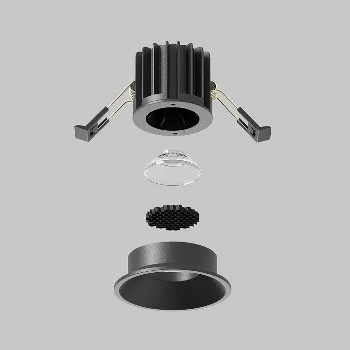 Встраиваемый светильник Maytoni Technical Раунд DL058-7W2.7K-B