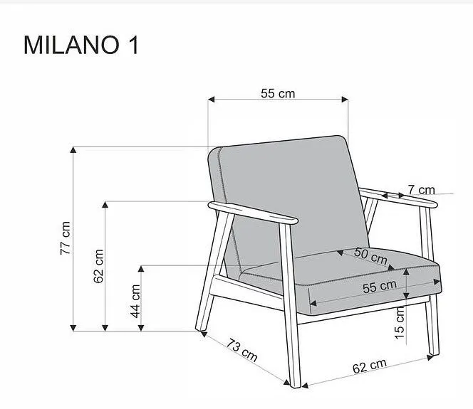 Кресло Milano 1S