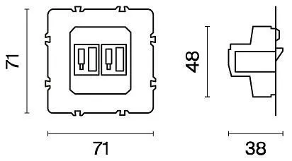 Механизм розетки акустическая Voltum S70 VLS0603M
