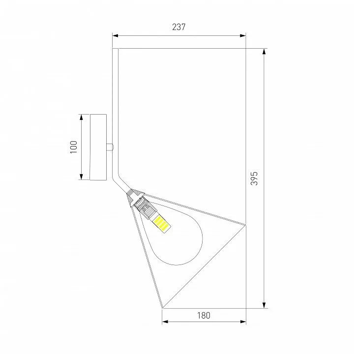 Бра Eurosvet Enigma 70161/1 черный Бра Eurosvet Enigma 70161/1 черный