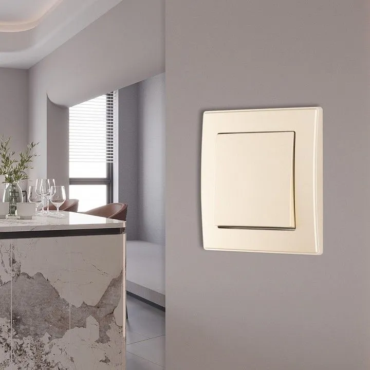 Выключатель одноклавишный Arte Milano SET06-1 SET06-1-30-1 shampan