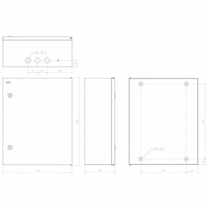 Электрический щиток накладной Эра  SHMPg-06_IP54_SIMPLE