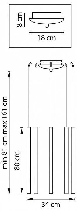 Подвесная люстра Lightstar Tubo L5T747447