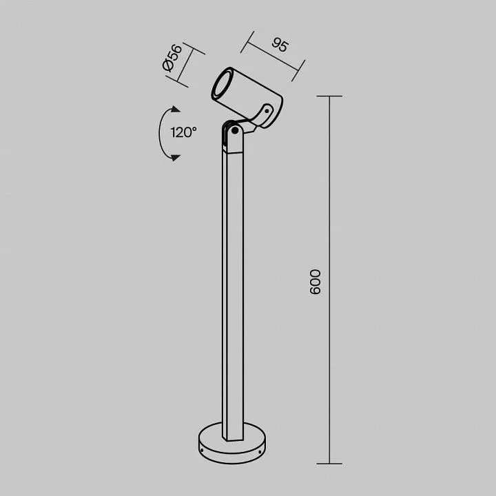 Наземный низкий светильник Maytoni Outdoor Сфера O025FL-01B1