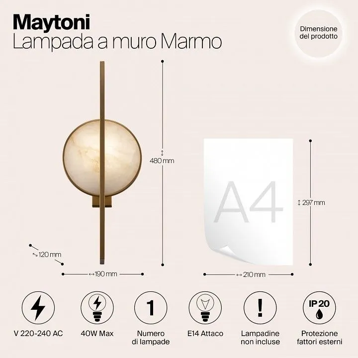 Бра Maytoni Мармо MOD099WL-01G