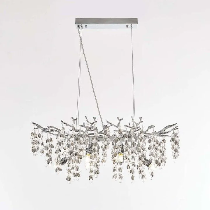 Подвесная люстра Arte Milano Веточка 230210.700.6.E14.H3 CB Clear-Smoky