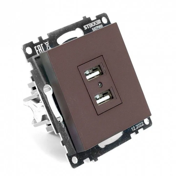 Розетка USB type A без рамки Stekker Катрин 49027
