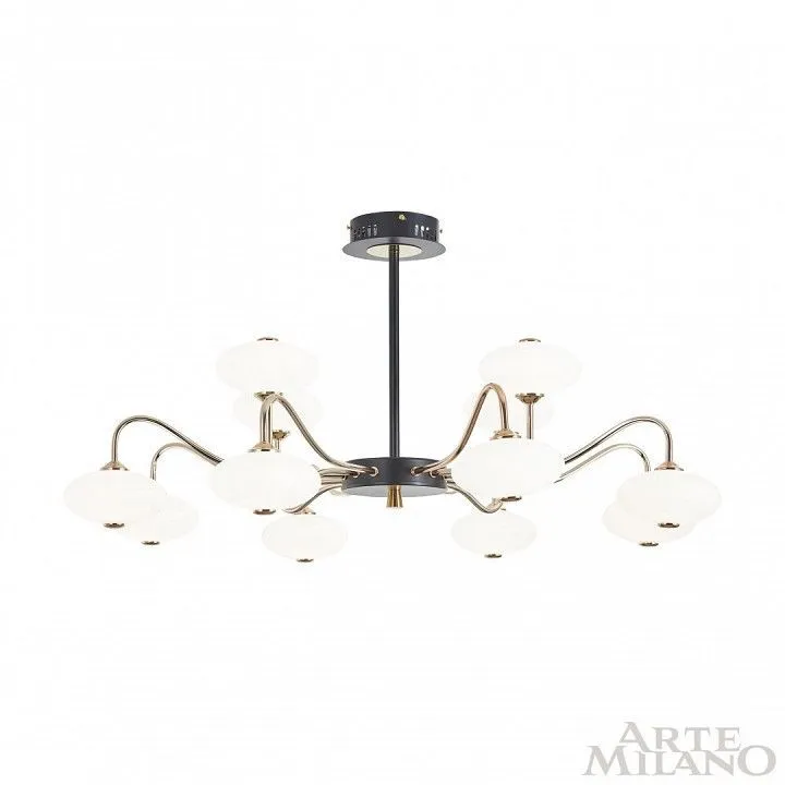 Люстра на штанге Arte Milano Neapolis-73908 273908/12 BK/GD