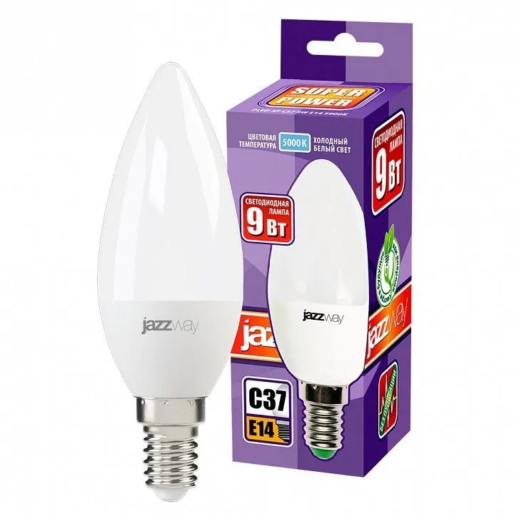 Лампа светодиодная Jazzway  E14 9Вт 5000K PLED-SP C37 9w E14 5000K