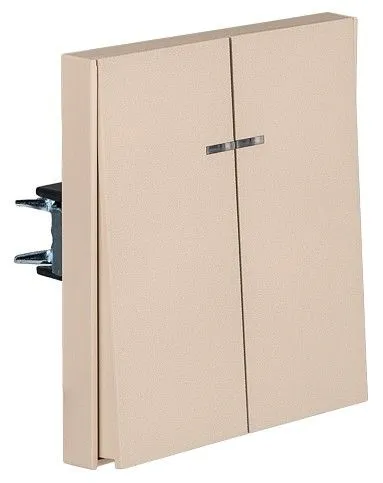 Выключатель двухклавишный с подсветкой без рамки Kranz STRONG KR-78-0714-8