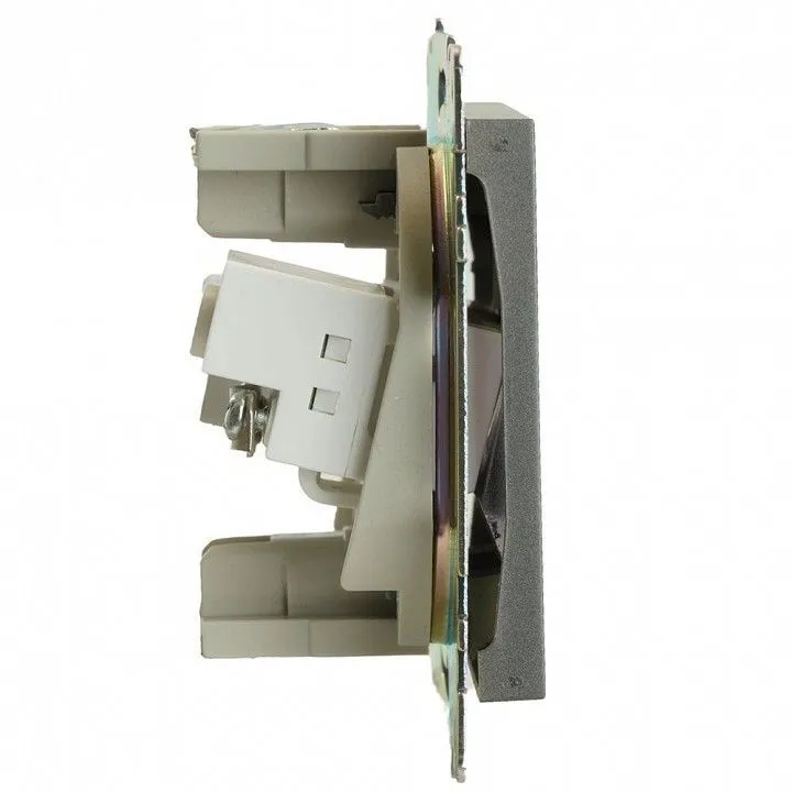 ТВ-розетка и розетка Ethernet RJ-45 без рамки Stekker Катрин 49417