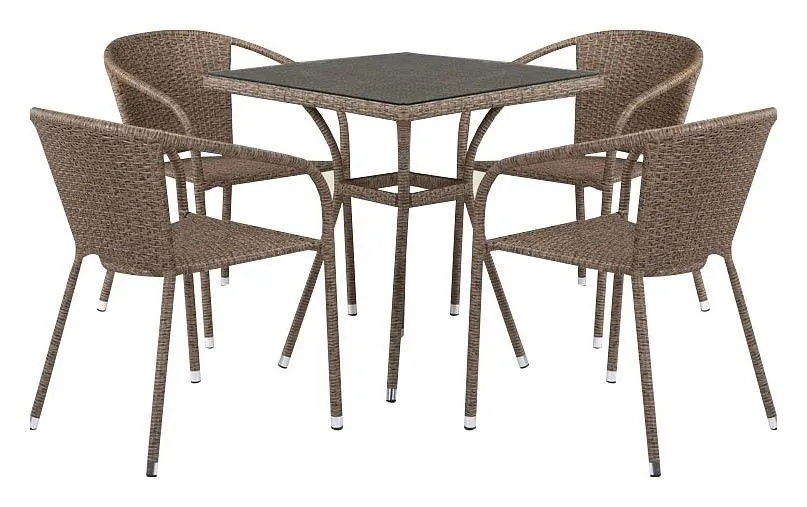 Набор уличный T282BNT/Y137C-W56 Light Brown 4Pcs