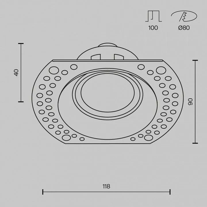 Встраиваемый светильник Maytoni Technical Точка DL042-01-RD-W