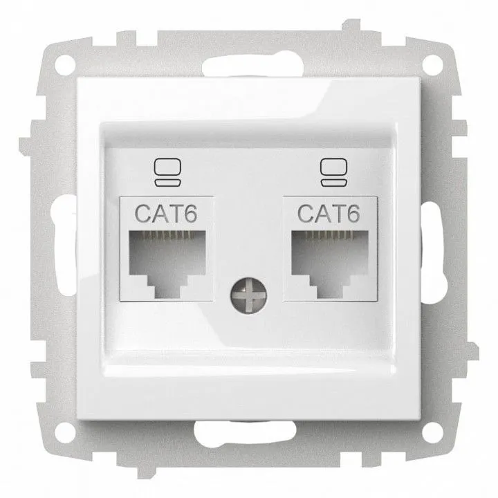 Розетка двойная Ethernet RJ-45 без рамки Elbi Eleсtriс Zena Vega 609-015600-248