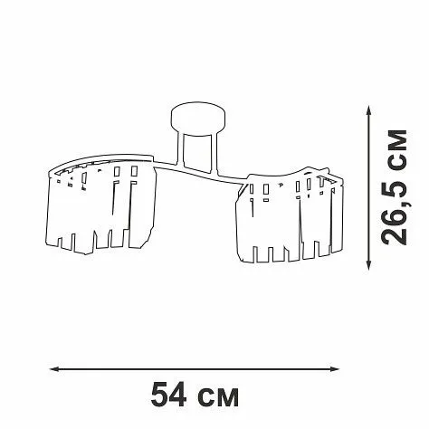 Накладной светильник Vitaluce V5884 V5884-0/2PL