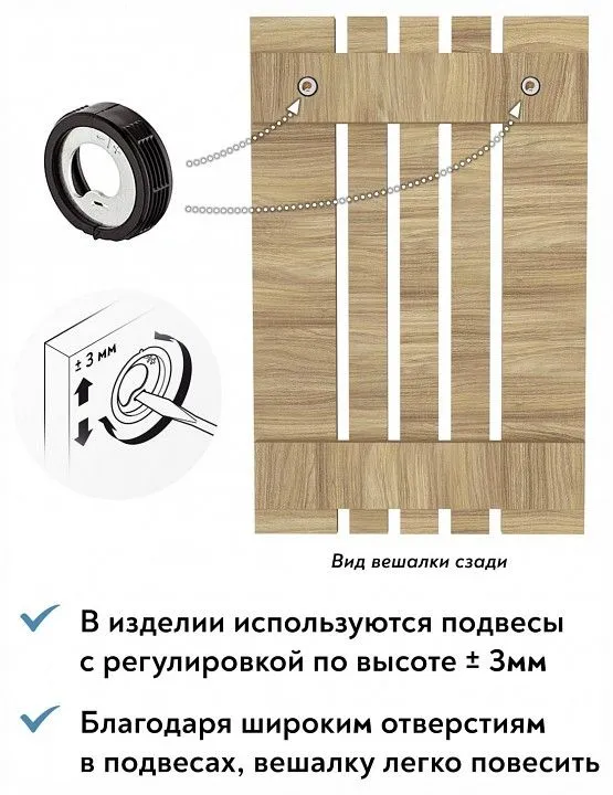 Вешалка настенная Эконом-стандарт ВН-11