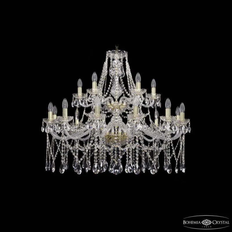 Подвесная люстра Bohemia Ivele Crystal 1413 1413/12+6/360/2d G