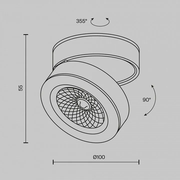 Накладной светильник Maytoni Technical Магия C022CL-12W3K-B-1