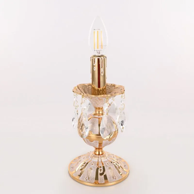 Настольная лампа декоративная Bohemia Ivele Crystal AL77 AL77500L/1-23 GW
