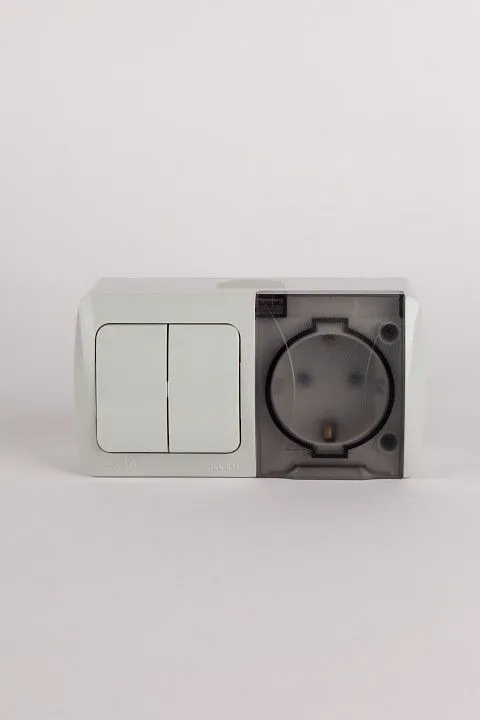 Блок с розеткой и выключателем Elbi Eleсtriс Eva 554-011500-922