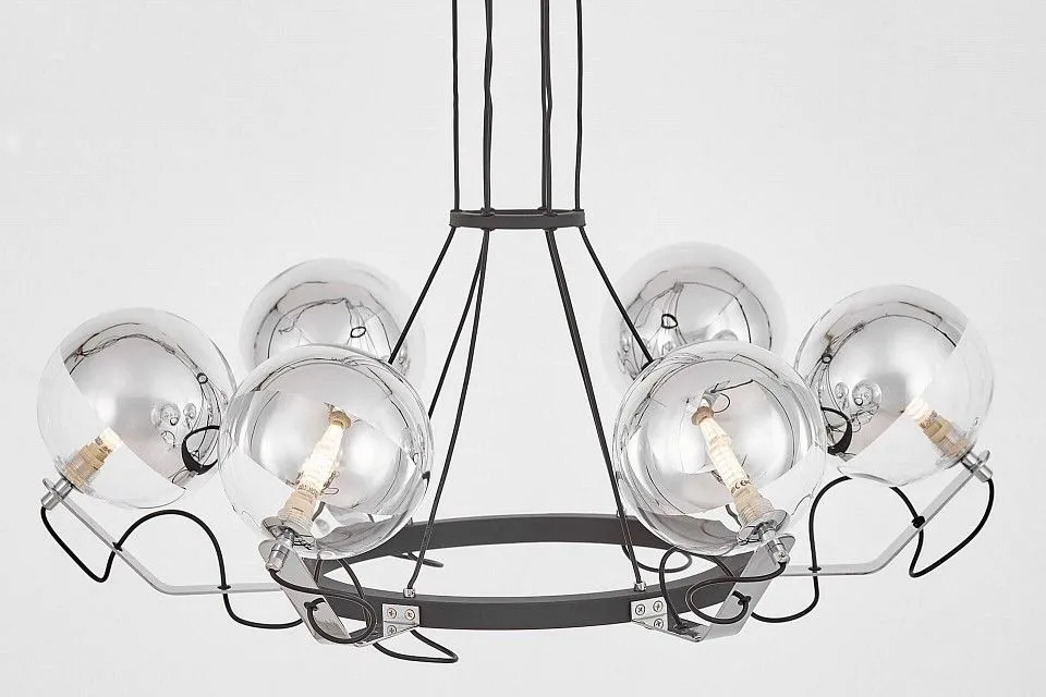 Подвесная люстра LUMINA DECO MARSEO LDP 9110-6 BK+CHR
