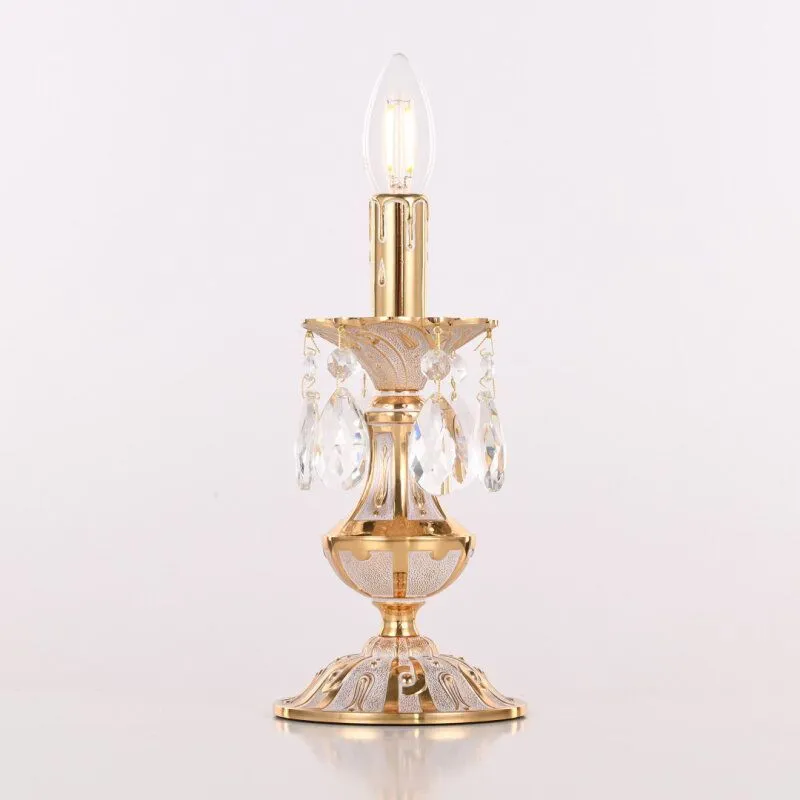 Настольная лампа декоративная Bohemia Ivele Crystal AL77 AL77200L/1-25 GW