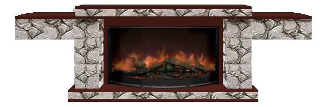 Комплект из электрокамина напольного и портала (217.5х41.5х70 см) Тауэр Карелия Rondo S86 ТА000018