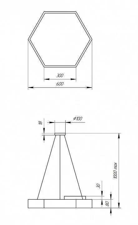 Подвесной светильник Эра Hexagon Б0050550