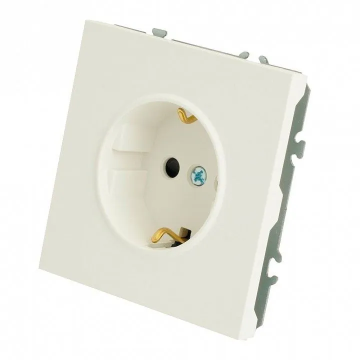 Розетка с заземлением и со шторкой, без рамки Stekker Эмили 49880