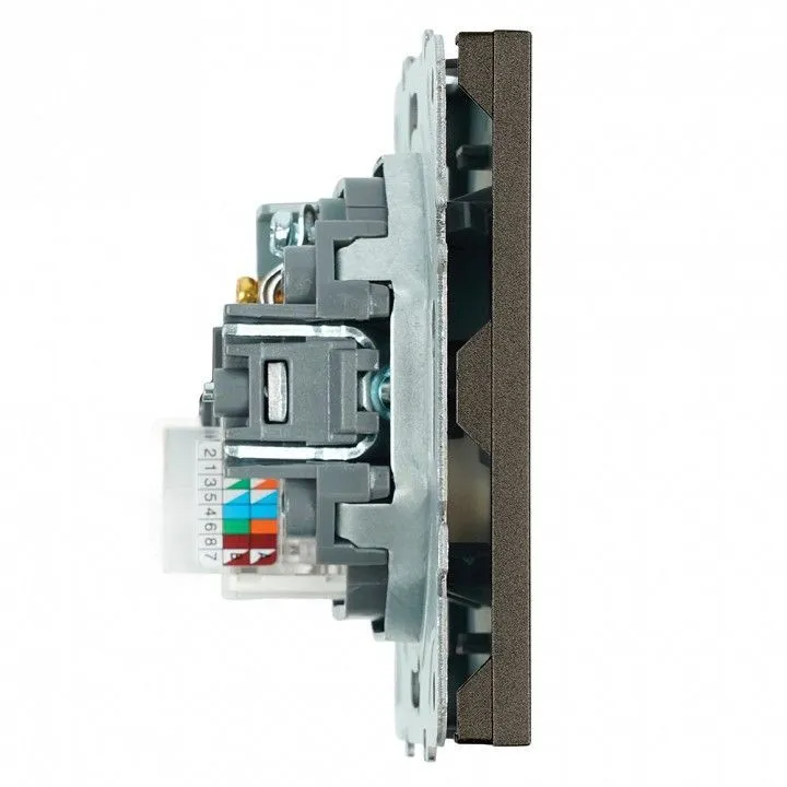 ТВ-розетка и розетка Ethernet RJ-45 без рамки Stekker Эмили 49924