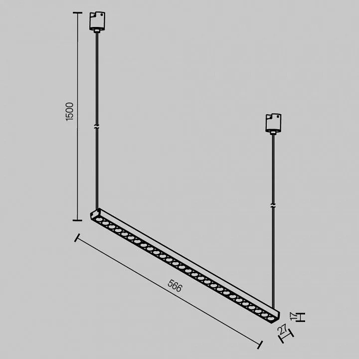 Подвесной светильник Maytoni Technical Точки TR169-1-26W3K-M-B