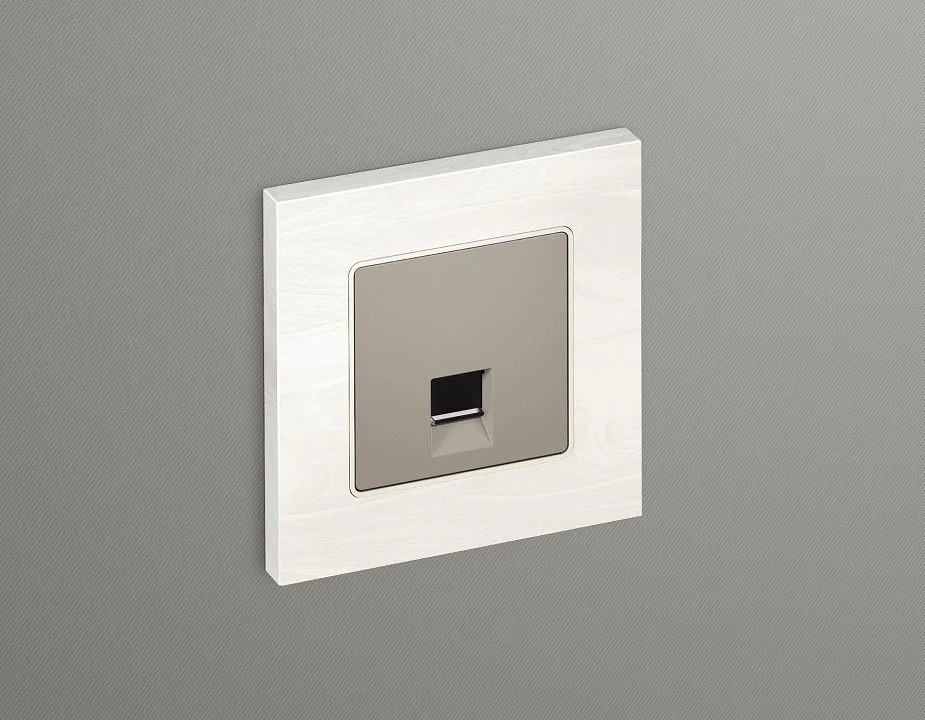 Накладка для розетки RJ-11 или RJ-45 Ambrella Volt ALFA AP3720
