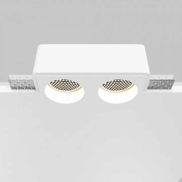 Встраиваемый светильник Maytoni Technical Гипс Модерн DL123-GU10-02-W