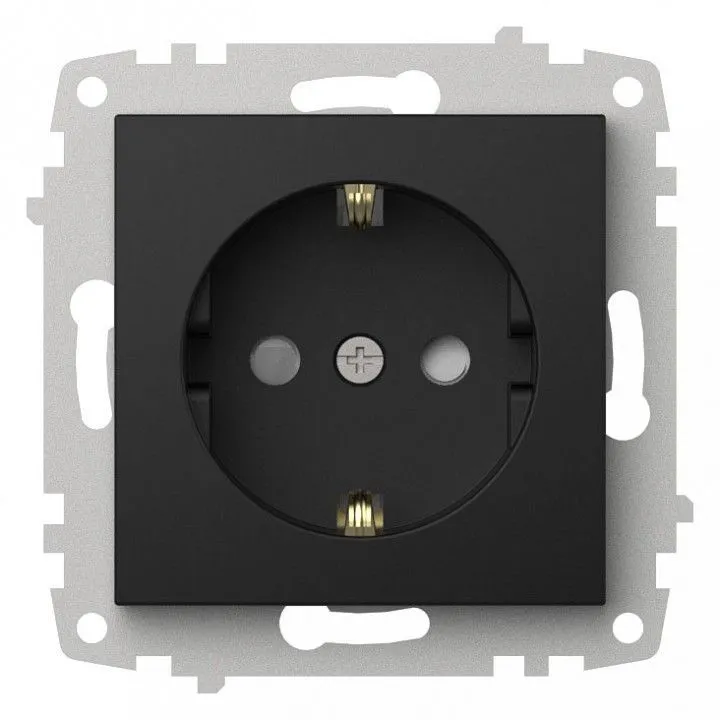 Розетка с заземлением и со шторкой, без рамки Elbi Eleсtriс Zena Vega 609-014800-243