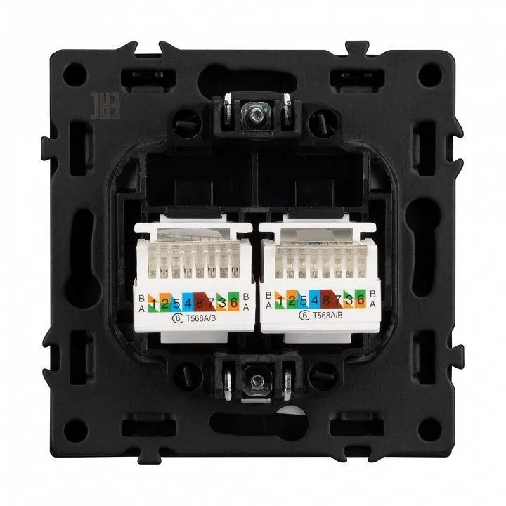 Розетка двойная Ethernet RJ-45 без рамки Arlight NOBE 054315(1)