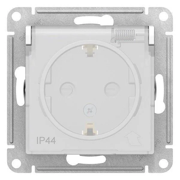 Розетка с заземлением и шторками, без рамки Systeme Electric AtlasDesign ATN440146, SE ATN440146
