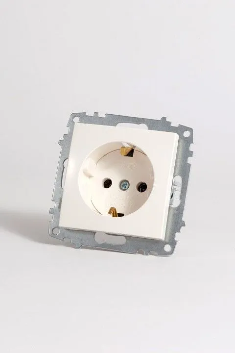Розетка с заземлением, без рамки Elbi Eleсtriс Zena Vega 609-010200-217