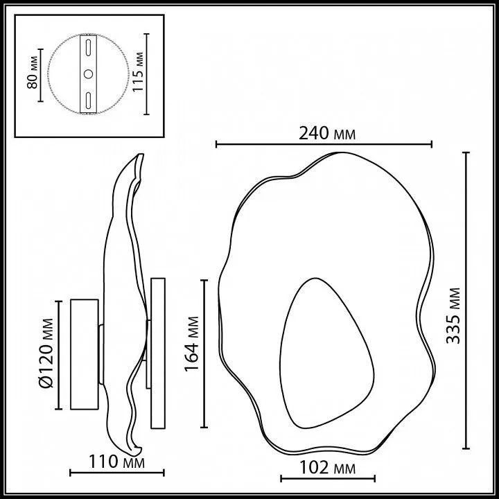 Накладной светильник Odeon Light L-VISION 5460/12WLA