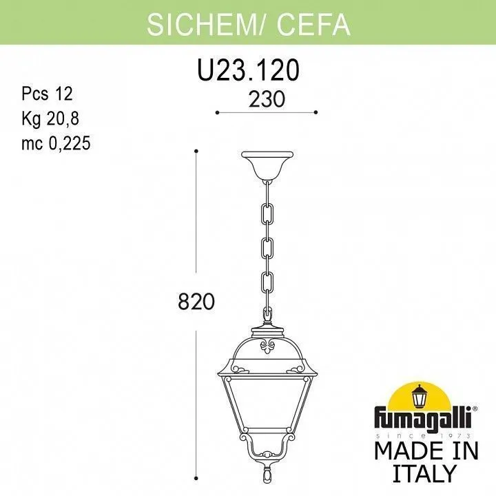 Подвесной светильник Fumagalli CEFA U23.120.000.AYE27