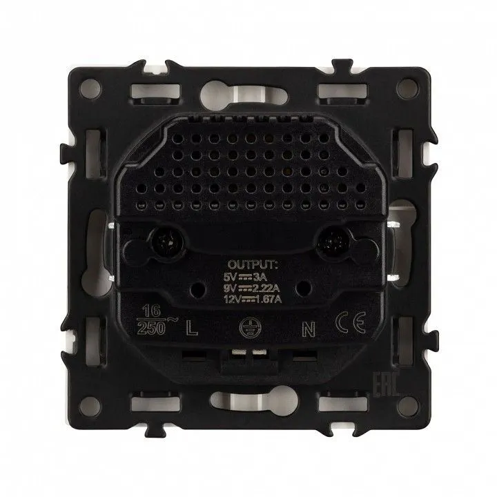 Розетка с заземлением и 2хUSB type A, без рамки Arlight SCT 054284