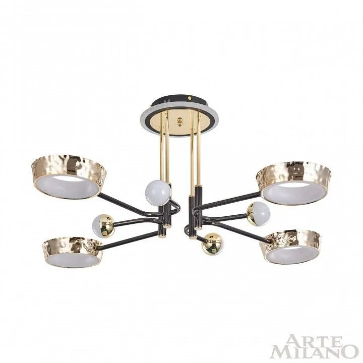 Потолочная люстра Arte Milano Ferrara-73210 273210/8 BK/GD