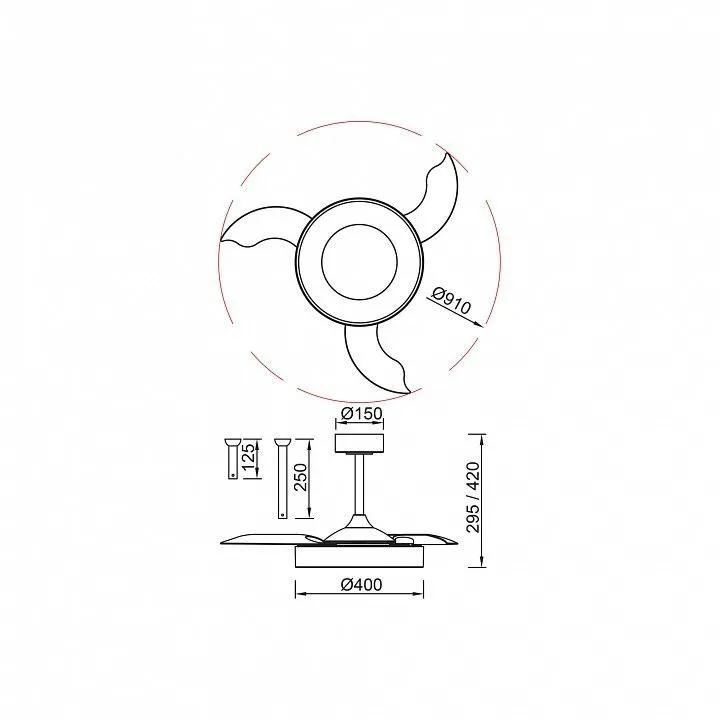 Светильник с вентилятором Mantra Niseko Fan 9013