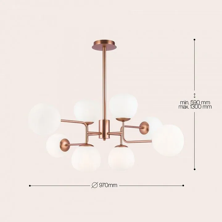 Люстра на штанге Maytoni Эрих MOD221-PL-08-G