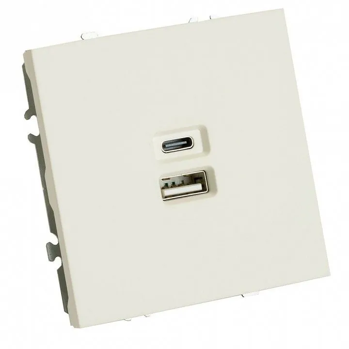Розетка 2хUSB type A и C без рамки Stekker Эмили 49879