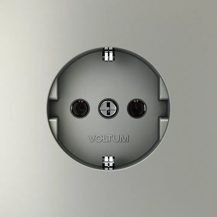 Розетка с заземлением, без рамки Voltum S70 VLS040105