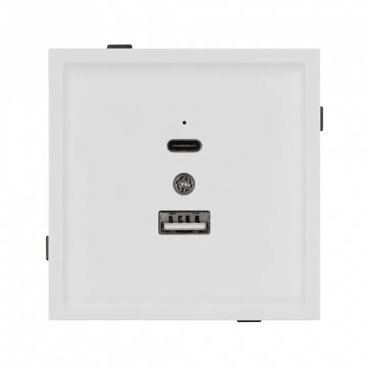 Розетка 2хUSB type A и C без рамки Arlight SCT-TENDO 054539