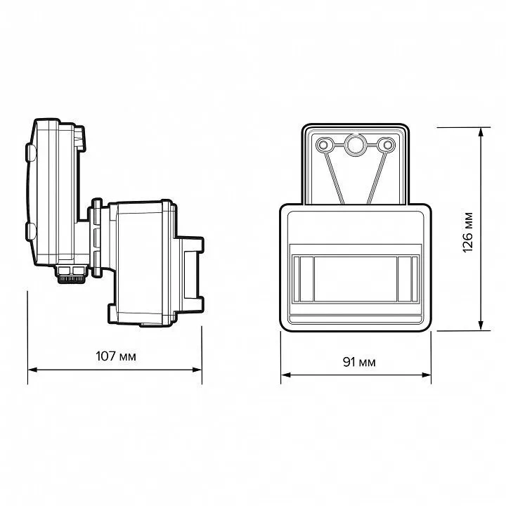Датчик движения Jazzway  PMS-IR 017 1200W 120° 2-12m IP44 WH