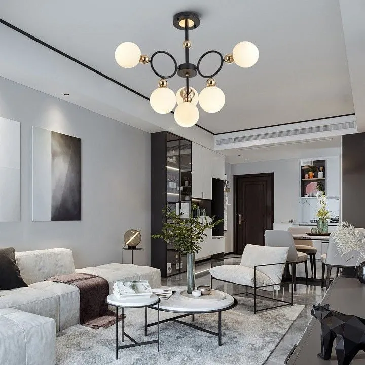 Люстра на штанге Arte Milano Neapolis-73808 274307/6 BK/GD